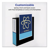 Avery® Durable View Binder With Durahinge And Ezd Rings, 3 Rings, 3" Capacity, 11 X 8.5, Black, (9700) freeshipping - TVN Wholesale