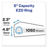 Avery® Durable View Binder With Durahinge And Ezd Rings, 3 Rings, 5" Capacity, 11 X 8.5, Black, (9900) freeshipping - TVN Wholesale