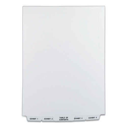 Avery® Preprinted Legal Exhibit Bottom Tab Index Dividers, Avery Style, 26-tab, Exhibit 1 To Exhibit 25, 11 X 8.5, White, 1 Set freeshipping - TVN Wholesale
