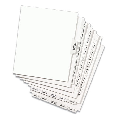 Avery® Preprinted Legal Exhibit Side Tab Index Dividers, Avery Style, 11-tab, 1 To 10, 11 X 8.5, White, 1 Set freeshipping - TVN Wholesale