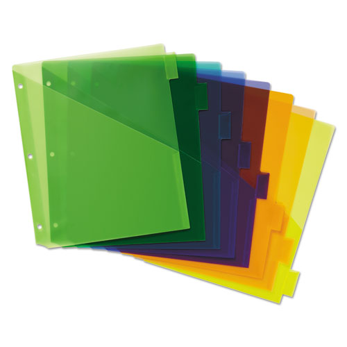 Avery® Insertable Big Tab Plastic 1-pocket Dividers, 8-tab, 11.13 X 9.25, Assorted, 1 Set freeshipping - TVN Wholesale