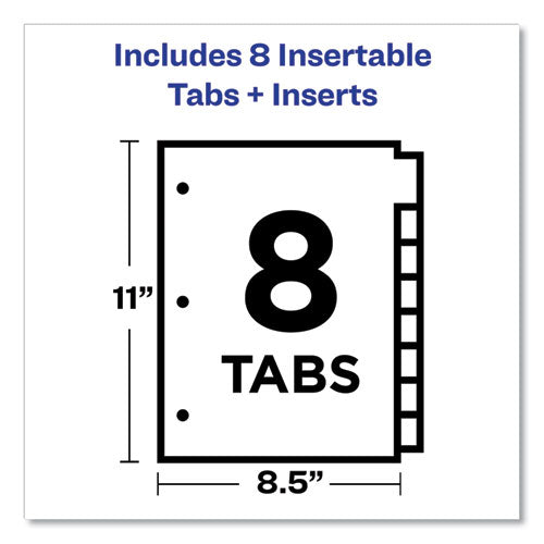 Avery® Insertable Big Tab Plastic 2-pocket Dividers, 8-tab, 11.13 X 9.25, Assorted, 1 Set freeshipping - TVN Wholesale