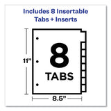 Avery® Insertable Big Tab Plastic 2-pocket Dividers, 8-tab, 11.13 X 9.25, Assorted, 1 Set freeshipping - TVN Wholesale