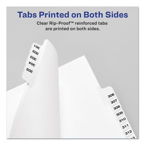 Avery® Preprinted Legal Exhibit Side Tab Index Dividers, Avery Style, 10-tab, 6, 11 X 8.5, White, 25-pack freeshipping - TVN Wholesale