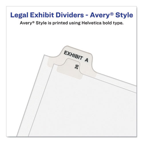 Avery® Preprinted Legal Exhibit Side Tab Index Dividers, Avery Style, 10-tab, 6, 11 X 8.5, White, 25-pack freeshipping - TVN Wholesale