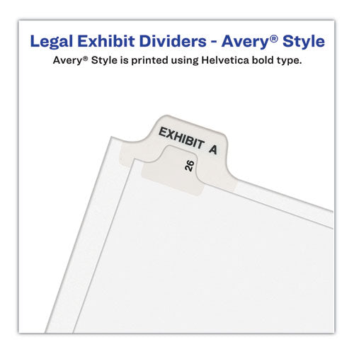 Avery® Preprinted Legal Exhibit Side Tab Index Dividers, Avery Style, 10-tab, 13, 11 X 8.5, White, 25-pack freeshipping - TVN Wholesale