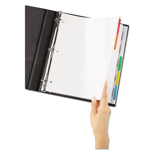 Avery® Clear Easy View Plastic Dividers With Multicolored Tabs And Sheet Protector, 5-tab, 11 X 8.5, Clear, 1 Set freeshipping - TVN Wholesale