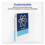 Avery® Durable View Binder With Durahinge And Slant Rings, 3 Rings, 0.5" Capacity, 11 X 8.5, White freeshipping - TVN Wholesale
