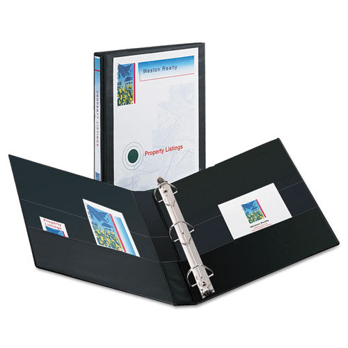 Avery® Durable View Binder With Durahinge And Slant Rings, 3 Rings, 1.5" Capacity, 11 X 8.5, Black freeshipping - TVN Wholesale