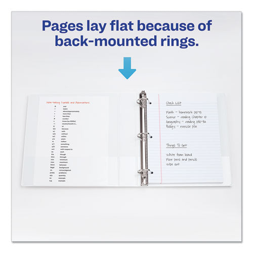 Avery® Durable View Binder With Durahinge And Slant Rings, 3 Rings, 1.5" Capacity, 11 X 8.5, White freeshipping - TVN Wholesale