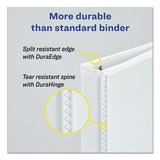 Avery® Durable View Binder With Durahinge And Slant Rings, 3 Rings, 1.5" Capacity, 11 X 8.5, White freeshipping - TVN Wholesale