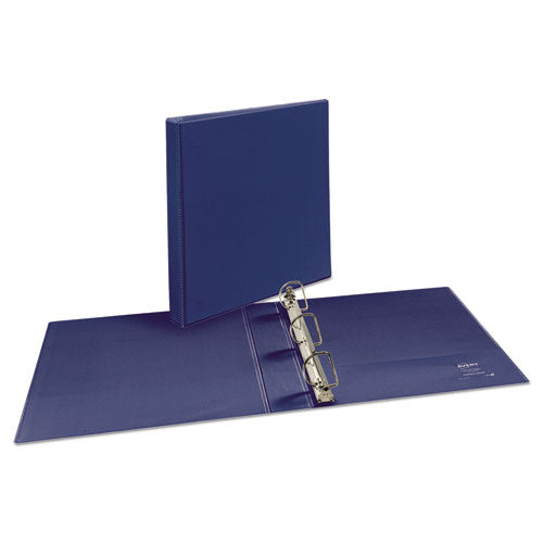 Avery® Durable View Binder With Durahinge And Slant Rings, 3 Rings, 1.5" Capacity, 11 X 8.5, Blue freeshipping - TVN Wholesale