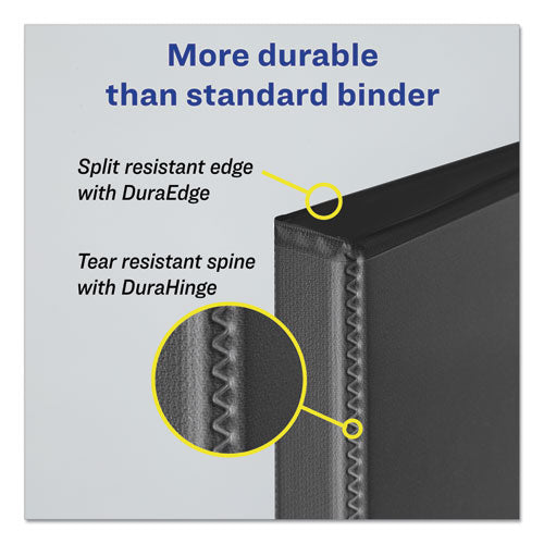 Avery® Durable View Binder With Durahinge And Slant Rings, 3 Rings, 1.5" Capacity, 11 X 8.5, Blue freeshipping - TVN Wholesale