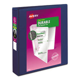 Avery® Durable View Binder With Durahinge And Slant Rings, 3 Rings, 1.5" Capacity, 11 X 8.5, Blue freeshipping - TVN Wholesale