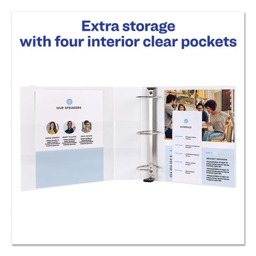 Avery® Durable View Binder With Durahinge And Slant Rings, 3 Rings, 3" Capacity, 11 X 8.5, White, 4-pack freeshipping - TVN Wholesale