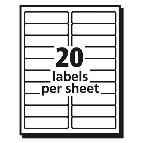 Avery® Matte Clear Easy Peel Mailing Labels W- Sure Feed Technology, Inkjet Printers, 1 X 4, Clear, 20-sheet, 10 Sheets-pack freeshipping - TVN Wholesale