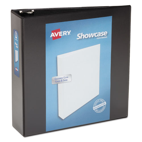 Avery® Showcase Economy View Binder With Round Rings, 3 Rings, 3" Capacity, 11 X 8.5, Black freeshipping - TVN Wholesale