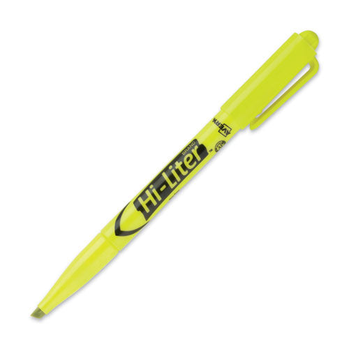 Avery® Hi-liter Pen-style Highlighters, Fluorescent Yellow Ink, Chisel Tip, Yellow-black Barrel, Dozen freeshipping - TVN Wholesale