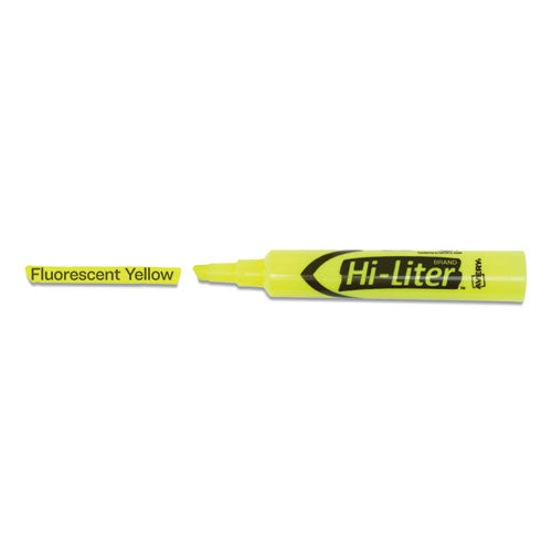 Avery® Hi-liter Desk-style Highlighters, Fluorescent Yellow Ink, Chisel Tip, Yellow-black Barrel, Dozen freeshipping - TVN Wholesale