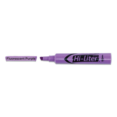 Avery® Hi-liter Desk-style Highlighters, Fluorescent Purple Ink, Chisel Tip, Purple-black Barrel, Dozen freeshipping - TVN Wholesale