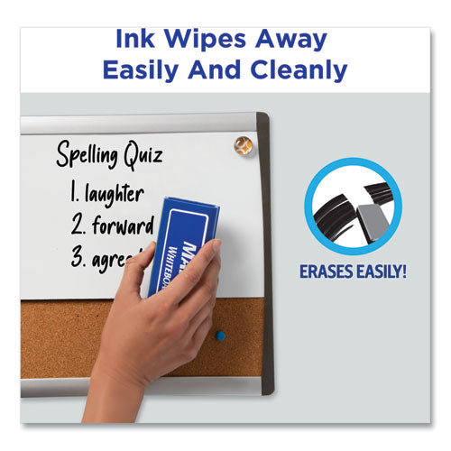 Avery® Marks A Lot Desk-style Dry Erase Marker, Broad Chisel Tip, Black, Dozen (24408) freeshipping - TVN Wholesale