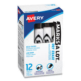 Avery® Marks A Lot Desk-style Dry Erase Marker, Broad Chisel Tip, Black, Dozen (24408) freeshipping - TVN Wholesale