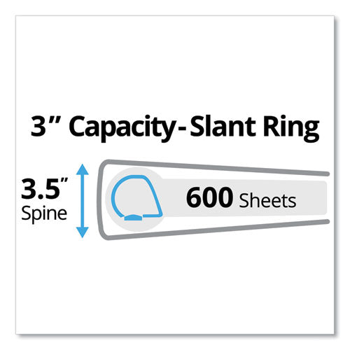 Avery® Durable Non-view Binder With Durahinge And Slant Rings, 3 Rings, 3" Capacity, 11 X 8.5, Burgundy freeshipping - TVN Wholesale