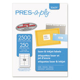 PRES-a-ply® Labels, Laser Printers, 2 X 4, White, 10-sheet, 250 Sheets-box freeshipping - TVN Wholesale