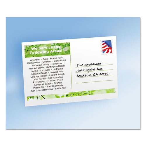 Avery® Printable Postcards, Inkjet, 65 Lb, 4.25 X 5.5, Textured Matte White, 120 Cards, 4 Cards-sheet, 30 Sheets-box freeshipping - TVN Wholesale