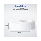 Avery® Multipurpose Thermal Labels, 1.13 X 3.5, White, 130-roll, 2 Rolls-pack freeshipping - TVN Wholesale