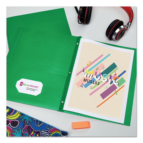 Avery® Two-pocket Folder, Prong Fastener, 0.5" Capacity, 11 X 8.5, Green, 25-box freeshipping - TVN Wholesale