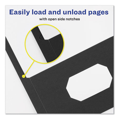 Avery® Two-pocket Folder, Prong Fastener, 0.5" Capacity, 11 X 8.5, Black, 25-box freeshipping - TVN Wholesale