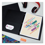 Avery® Two-pocket Folder, Prong Fastener, 0.5" Capacity, 11 X 8.5, Black, 25-box freeshipping - TVN Wholesale
