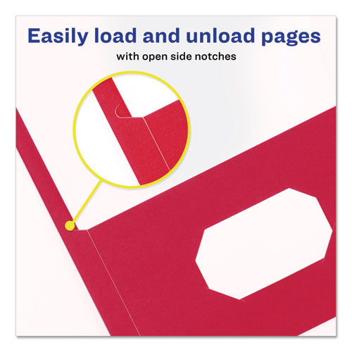 Avery® Two-pocket Folder, Prong Fastener, 0.5" Capacity, 11 X 8.5, Red, 25-box freeshipping - TVN Wholesale