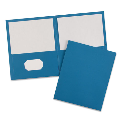 Avery® Two-pocket Folder, 40-sheet Capacity, 11 X 8.5, Light Blue, 25-box freeshipping - TVN Wholesale
