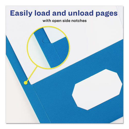 Avery® Two-pocket Folder, 40-sheet Capacity, 11 X 8.5, Light Blue, 25-box freeshipping - TVN Wholesale