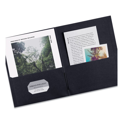 Avery® Two-pocket Folder, 40-sheet Capacity, 11 X 8.5, Black, 25-box freeshipping - TVN Wholesale