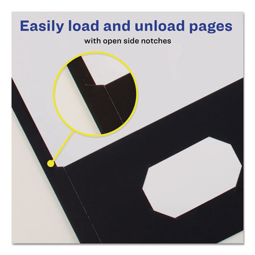 Avery® Two-pocket Folder, 40-sheet Capacity, 11 X 8.5, Black, 25-box freeshipping - TVN Wholesale