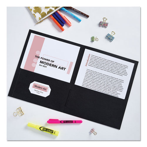 Avery® Two-pocket Folder, 40-sheet Capacity, 11 X 8.5, Black, 25-box freeshipping - TVN Wholesale