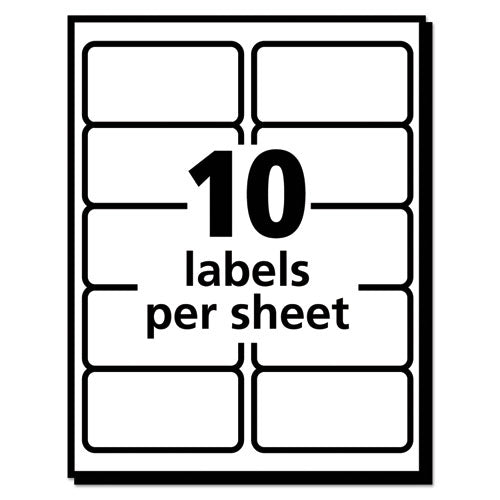 Avery® Ecofriendly Mailing Labels, Inkjet-laser Printers, 2 X 4, White, 10-sheet, 100 Sheets-pack freeshipping - TVN Wholesale
