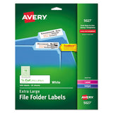 Avery® Extra-large Trueblock File Folder Labels With Sure Feed Technology, 0.94 X 3.44, White, 18-sheet, 25 Sheets-pack freeshipping - TVN Wholesale
