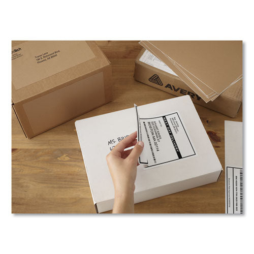 Avery® Shipping Labels W- Trueblock Technology, Laser Printers, 5.5 X 8.5, White, 2-sheet, 100 Sheets-box freeshipping - TVN Wholesale
