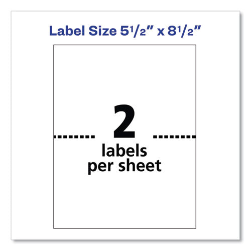 Avery® Shipping Labels W- Trueblock Technology, Laser Printers, 5.5 X 8.5, White, 2-sheet, 100 Sheets-box freeshipping - TVN Wholesale