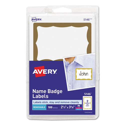 Avery® Printable Adhesive Name Badges, 3.38 X 2.33, Blue "hello", 100-pack freeshipping - TVN Wholesale