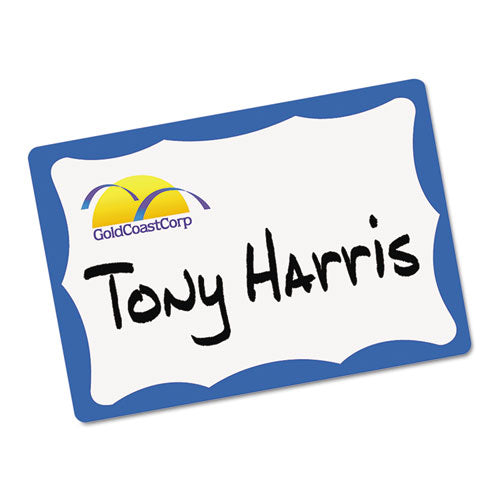 Avery® Printable Adhesive Name Badges, 3.38 X 2.33, Blue Border, 100-pack freeshipping - TVN Wholesale