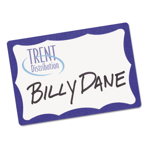 Avery® Printable Adhesive Name Badges, 3.38 X 2.33, Blue Border, 100-pack freeshipping - TVN Wholesale