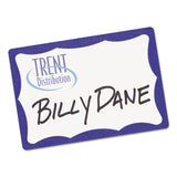 Avery® Printable Adhesive Name Badges, 3.38 X 2.33, Blue Border, 100-pack freeshipping - TVN Wholesale