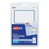 Avery® Flexible Adhesive Name Badge Labels, 3.38 X 2.33, White-blue Border, 40-pack freeshipping - TVN Wholesale