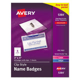 Avery® Clip-style Name Badge Holder With Laser-inkjet Insert, Top Load, 4 X 3, White, 40-box freeshipping - TVN Wholesale