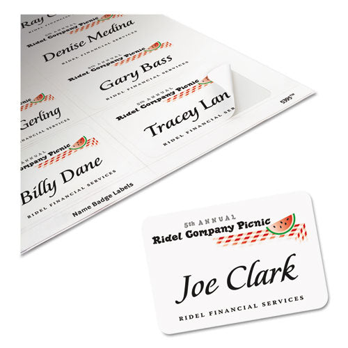 Avery® Flexible Adhesive Name Badge Labels, 3.38 X 2.33, White, 400-box freeshipping - TVN Wholesale